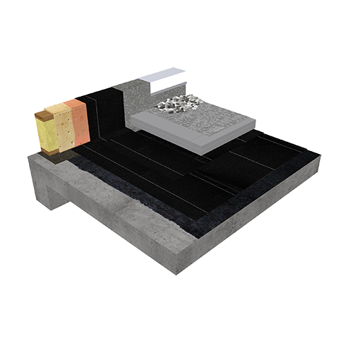 Toiture à membranes protégées (TMP) Sopraply Base 520